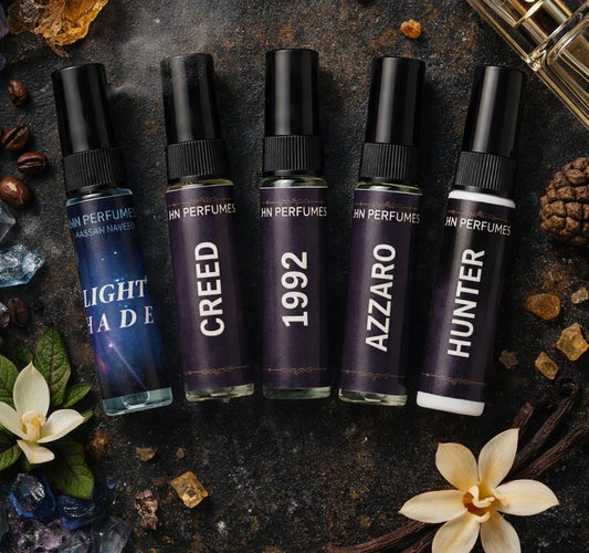 Luxury Perfume Tester Bundle – 5 Premium Miniature Fragrances (Hunter, 1992, Light Ade, Azzaro, Creed 5ml)